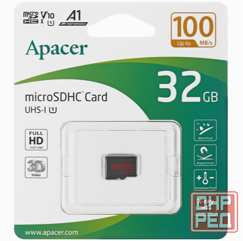 Карта памяти Apacer R100 Microsdhc 32 гб [Ap32gmcsh10ub-Ra] (арт-7003) Макеевка - изображение 1