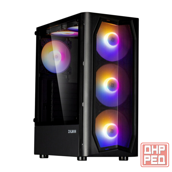 Корпус Miditower Zalman N4 Black (Atx, Window, 6xrgb Fan, Usb2.0 X2, Usb3.0x1, без бп) (арт-5857) Донецк - изображение 1