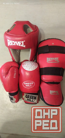 Шлем Перчатки 10oz кожа Донецк - изображение 1