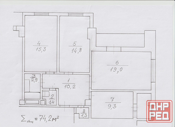 3-х комнатная Ленинский Обжора Донецк - изображение 11