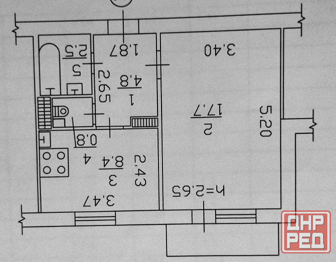 Продам 1 комн ориентир Маяк Киевский район 3 600 000 Донецк - изображение 1