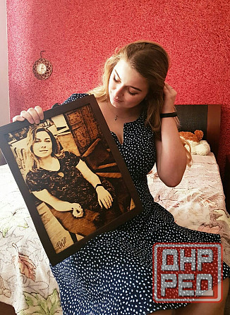 Огненный портрет\пано на дереве Мариуполь - изображение 2