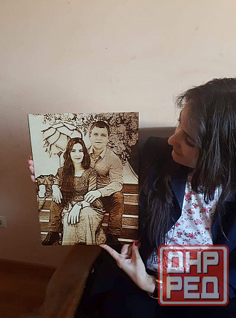 Огненный портрет\пано на дереве Мариуполь - изображение 6