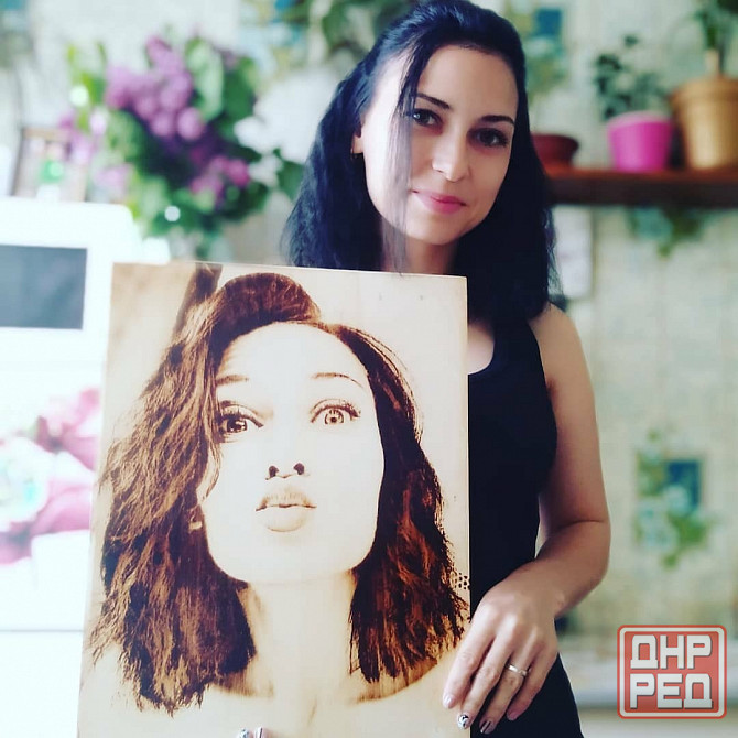 Огненный портрет\пано на дереве Мариуполь - изображение 4