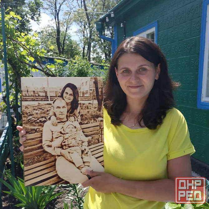 Огненный портрет\пано на дереве Мариуполь - изображение 3