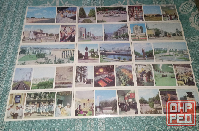 Днепродзержинск комплект из 15 цветных открыток 1977г. Донецк - изображение 3