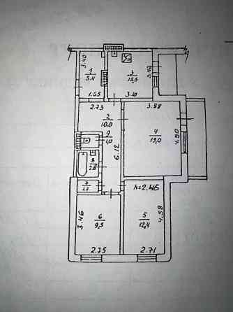 Продаю 3-комнатную 77.1м2. Текстильщик. Пинтера Донецк