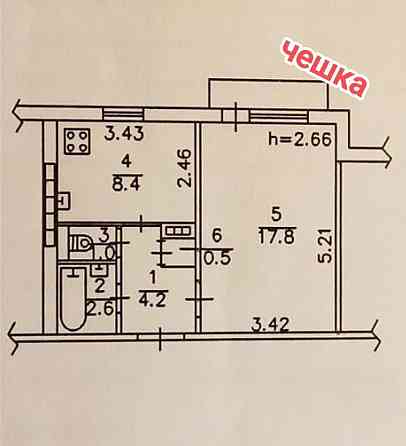 продам 1-комнатную на Тихом, чешка, 3 этаж Донецк