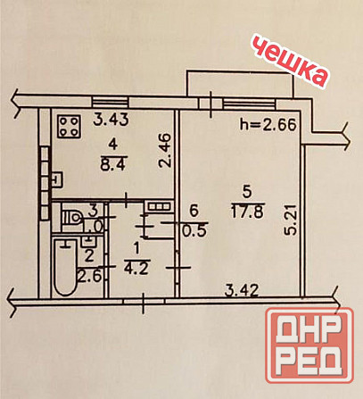 продам 1-комнатную на Тихом, чешка, 3 этаж Донецк - изображение 1