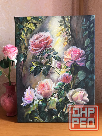 Купить картину маслом "Розы на солнце" , Скидка !!!! к 8 марта 20% от указанной суммы, ветвь Донецк - изображение 2