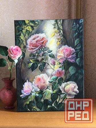 Купить картину маслом "Розы на солнце" , Скидка !!!! к 8 марта 20% от указанной суммы, ветвь Донецк - изображение 1