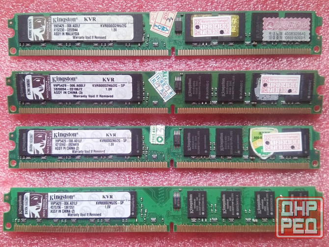 DDR2 8Gb 800MHz (PC2-6400) Kingston - DDR2 2Gb+2Gb+2Gb+2Gb 800MHz - обмен на 40шт нерабочей озу Донецк - изображение 1