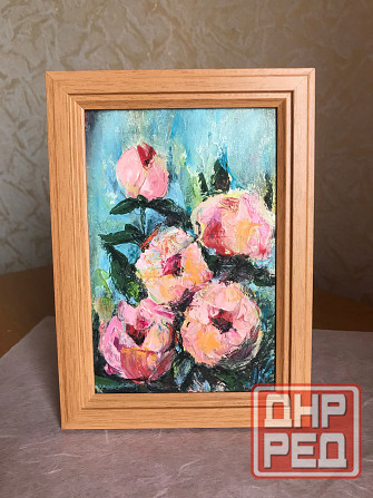 Купить картину малом "Пионы" Скидка!!! - 30% от суммы в объявлении. Подарок к 8 марта! Донецк - изображение 1