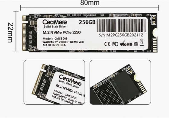 Ssd M.2 Nvme твердотельный накопитель Ceamere 256 гб, M2pc256gb (арт-6205) Макеевка