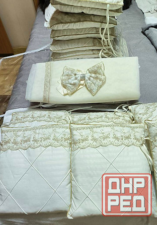 Детское постельное белье в стиле барокко с бортиками Макеевка - изображение 1