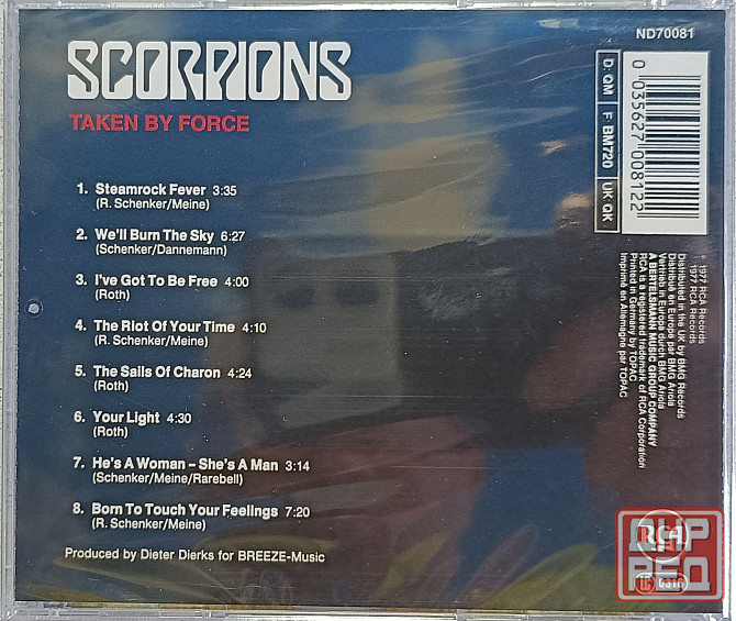 CD диск Scorpions - Taken By Force - Донецк - изображение 2