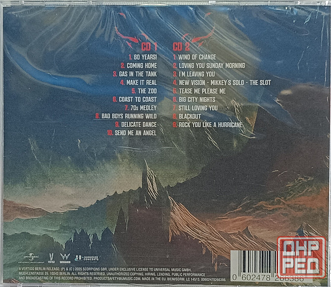 2 CD диска Scorpions - Coming Home Live- Донецк - изображение 2