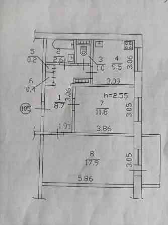 Продам комнату в 2 комнатной квартире ул.Черниговская в Кал.р. Донецк