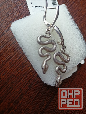 Серьги с натур. черными бриллиантами. Донецк - изображение 2