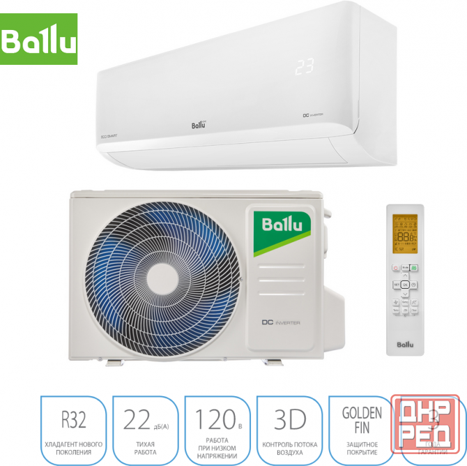 Сплит-система Ballu DC BSYI-08HN8V4 Eco Smart DC Inverter (до 23м²) с дисплеем и Wi-fi Макеевка - изображение 1
