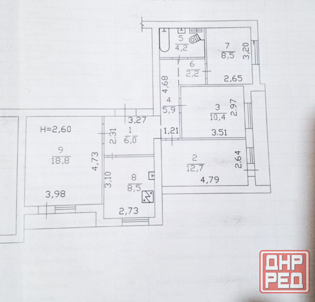 Срочно! Снижена цена! Продам 4-х комн 80 м² в Калининском р-не на пр. Ильича, ориентир Молоко. Донецк - изображение 9