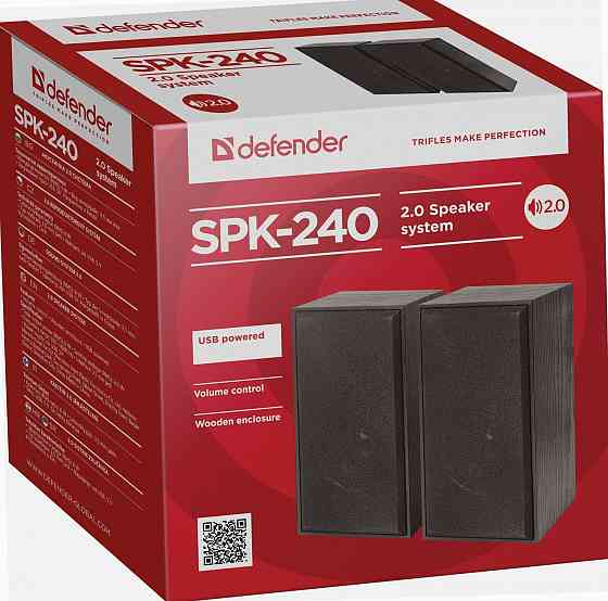 Колонки Defender Spk-240 2.0 Black (2x3 вт, Usb пит, раз. д. науш.) 65224 (арт-4790) Донецк