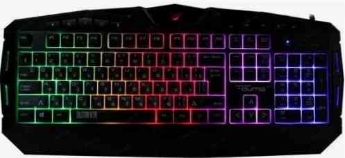 Клавиатура Qumo Antares K60, игровая, проводная, мембранная, 114 клавиш, Usb, подсв, чёрная (арт-185 Макеевка