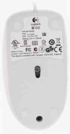 Мышь проводная Logitech B100 910-003360, 800dpi, белый (арт-2195) Макеевка