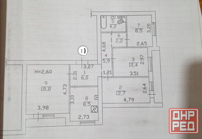 4-х квартира пр.Ильича Молоко Донецк - изображение 9