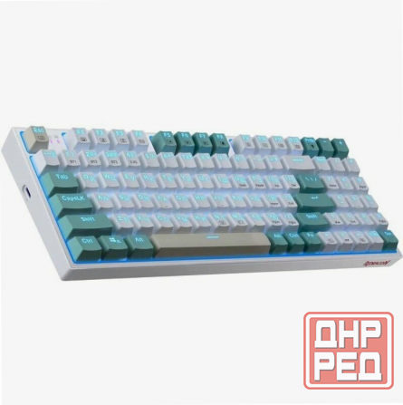 Игровая клавиатура Redragon Veigar Ru, Rgb, Bt+2.4g, бело-голубой, беспроводная (арт-3914) Донецк - изображение 3
