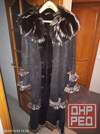 Кожаное пальто женское 50-52 разм. Донецк - изображение 2