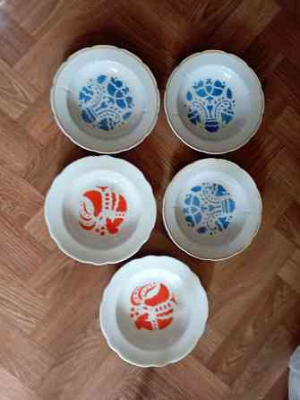 Тарелка глубокая, 50 руб за все фарфор Макеевка