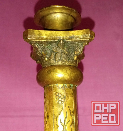 Подсвечник старинный бронза Донецк - изображение 3