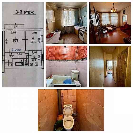 2 к.кв. пос. Бажанова торг Макеевка