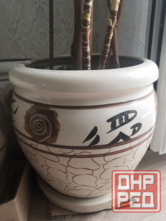 Горшок для цветов с поддоном и дренажным отверстием Донецк - изображение 1