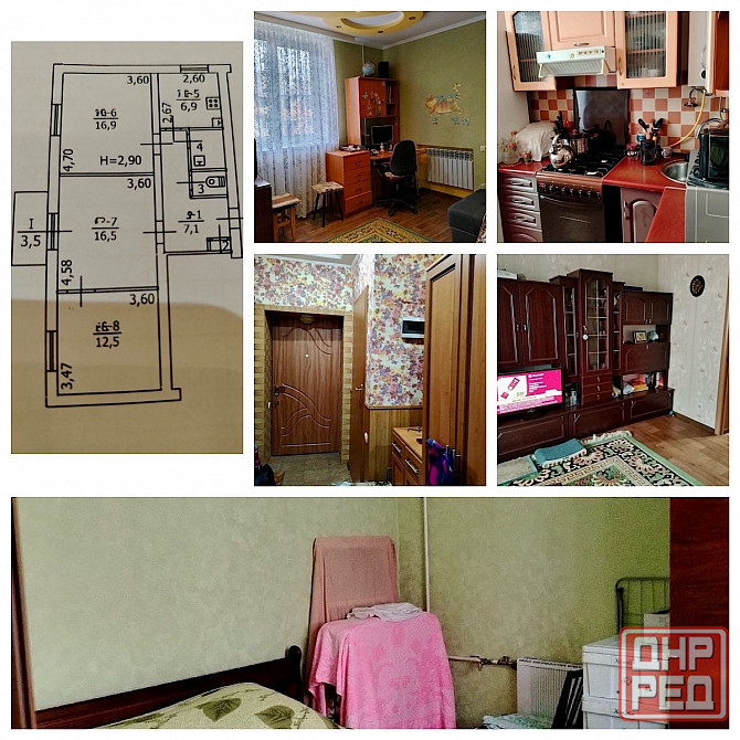 3 к. кв. пос. Бажанова с меб. и тех. торг Макеевка - изображение 1