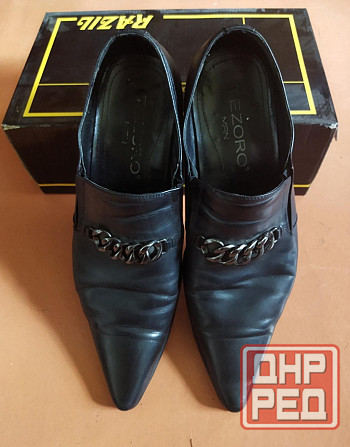 Туфли мужские, кожаные, tezoro Макеевка - изображение 1