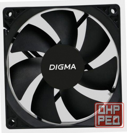 Вентилятор Digma Dfan-90 90х90x25 черный 3-Pin 4-Pin (Molex) Ret (арт-1800) Макеевка - изображение 1