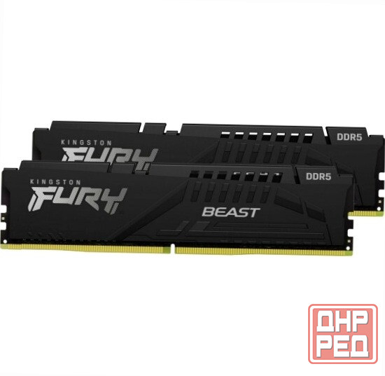 Оперативная память Kingston Ddr5 32gb (2х16gb) 5600mhz Pc-44800 Cl36 Fury Beast Black Expo (Kf556c36 Макеевка - изображение 1