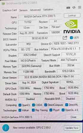 Видеокарта RTX 2080ti 11gb Донецк