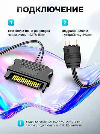 Контроллер Coolmoon Argb 5v 3 Pin для подключения подсветки (светодиодной ленты, кулера, вентилятора Макеевка