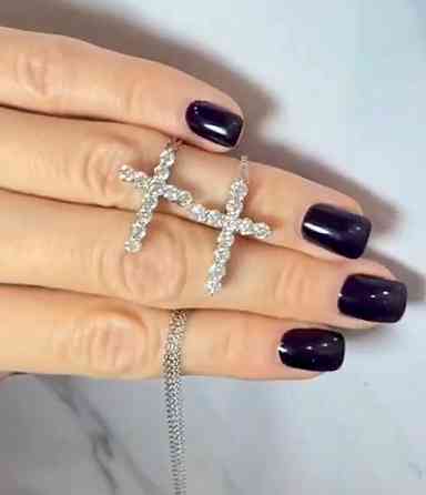 Колье крест с бриллиантами Донецк