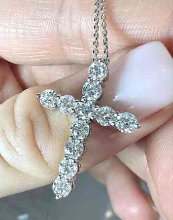 Колье крест с бриллиантами Донецк