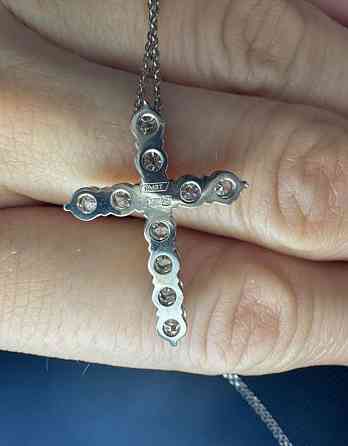 Колье крест с бриллиантами Донецк