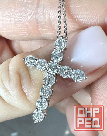Колье крест с бриллиантами Донецк - изображение 1