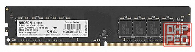 Оперативная память Dimm Ddr4 Amd 32гб 3200 мгц Cl16 R9432g3206u2s-U (арт-6971) Макеевка - изображение 1