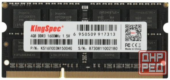 Оперативная память So-Dimm Ddr3 Kingspec Ks1600d3n15004g - 4гб 1600мгц (арт-3841) Макеевка - изображение 1