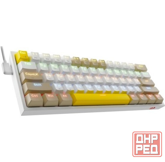Клавиатура Redragon Fizz Ru (Sw +Red) механическая белый (72596) (арт-9406) Донецк - изображение 3