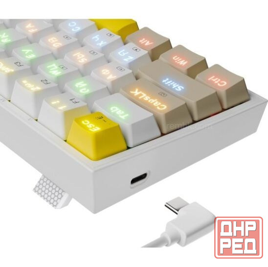 Клавиатура Redragon Fizz Ru (Sw +Red) механическая белый (72596) (арт-9406) Донецк - изображение 2