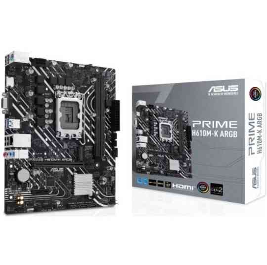 Материнская плата Asus Prime H610m-K Argb (Lga1700, Matx) (арт-8039) Макеевка